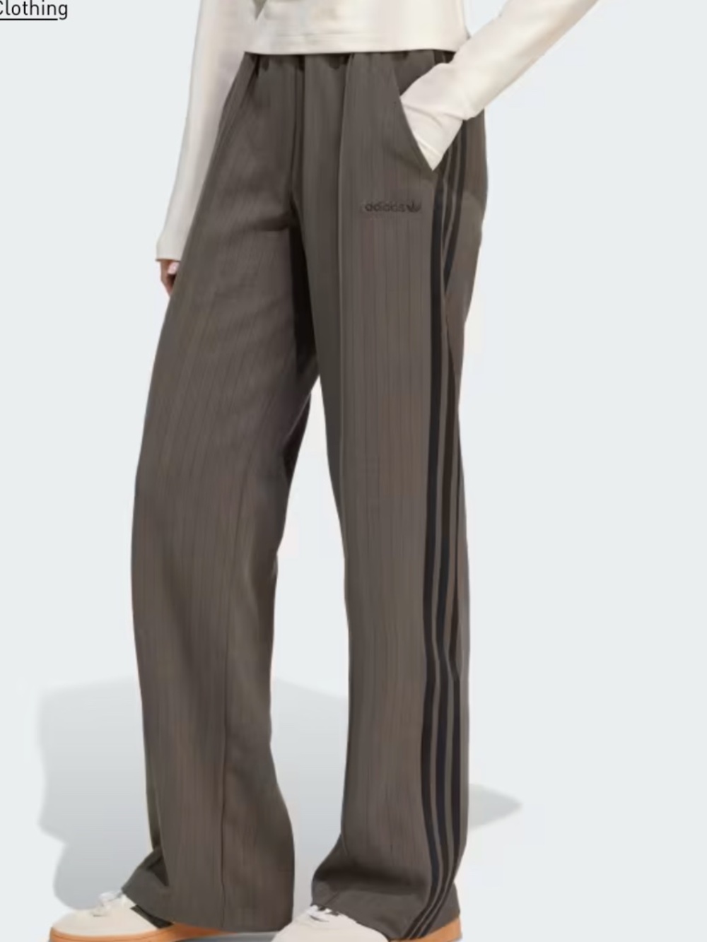 Adidas Tailored Pants, Dark brown khaki Medium